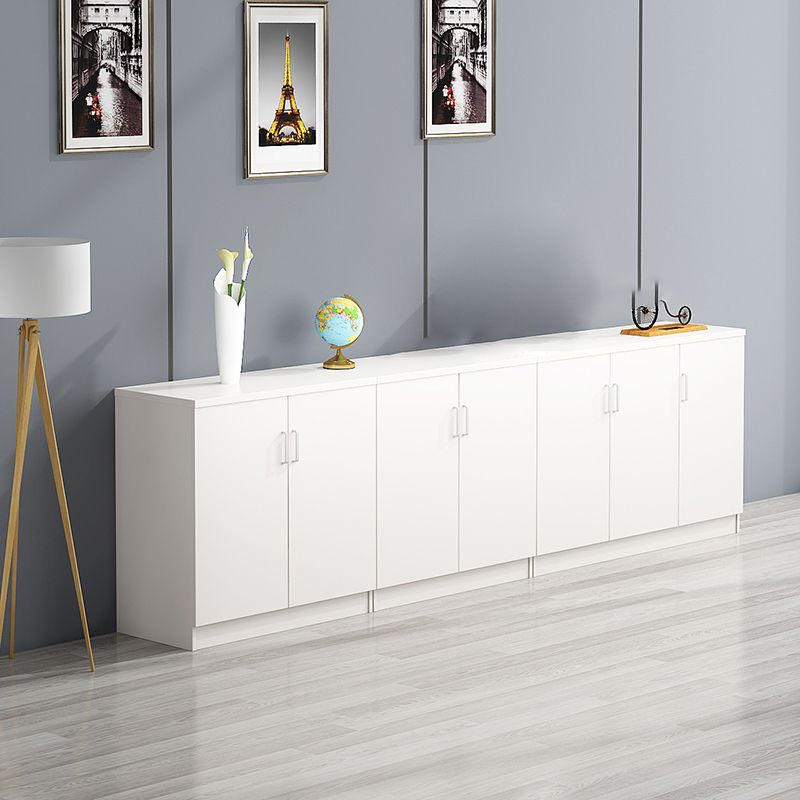 Modern File Cabinet White Wooden Frame Storage Lateral File Cabinet