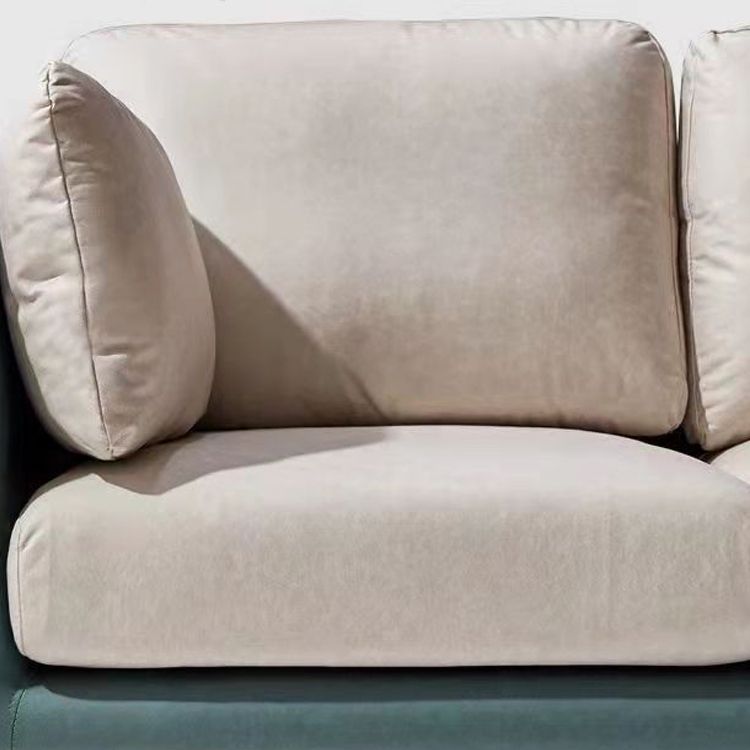Scandinavian Faux Leather Sofa 28.74" Wide Wood Frame Square Arm Sofa