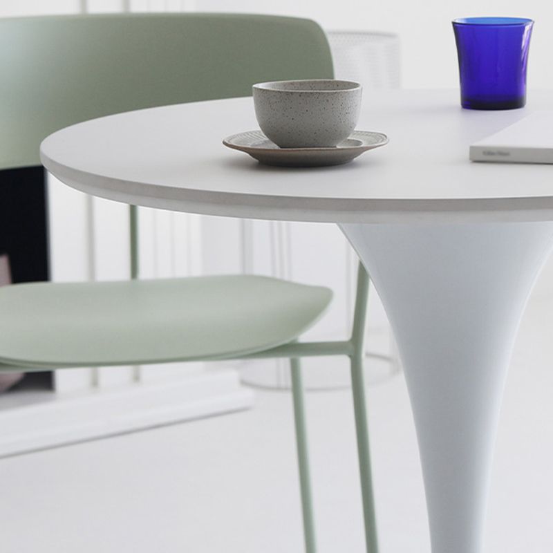 Living Room Round Top Dining Table Contemporary Dining Table with Metal Base