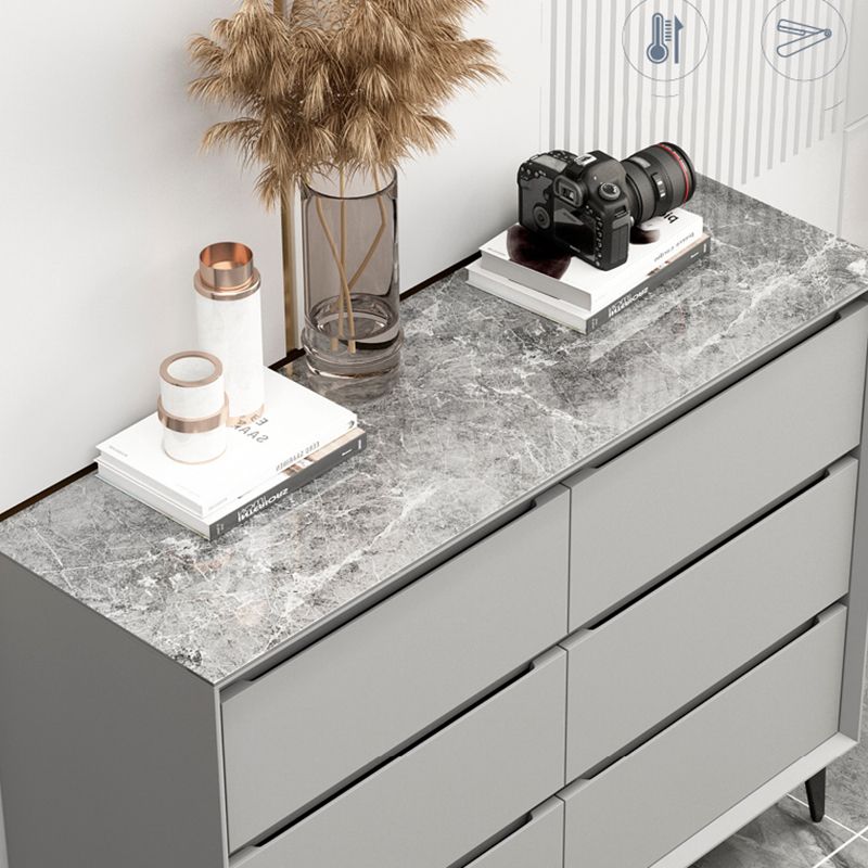 15.6-inch W Modern Storage Chest Stone Storage Chest Dresser with 3/6 Drawers