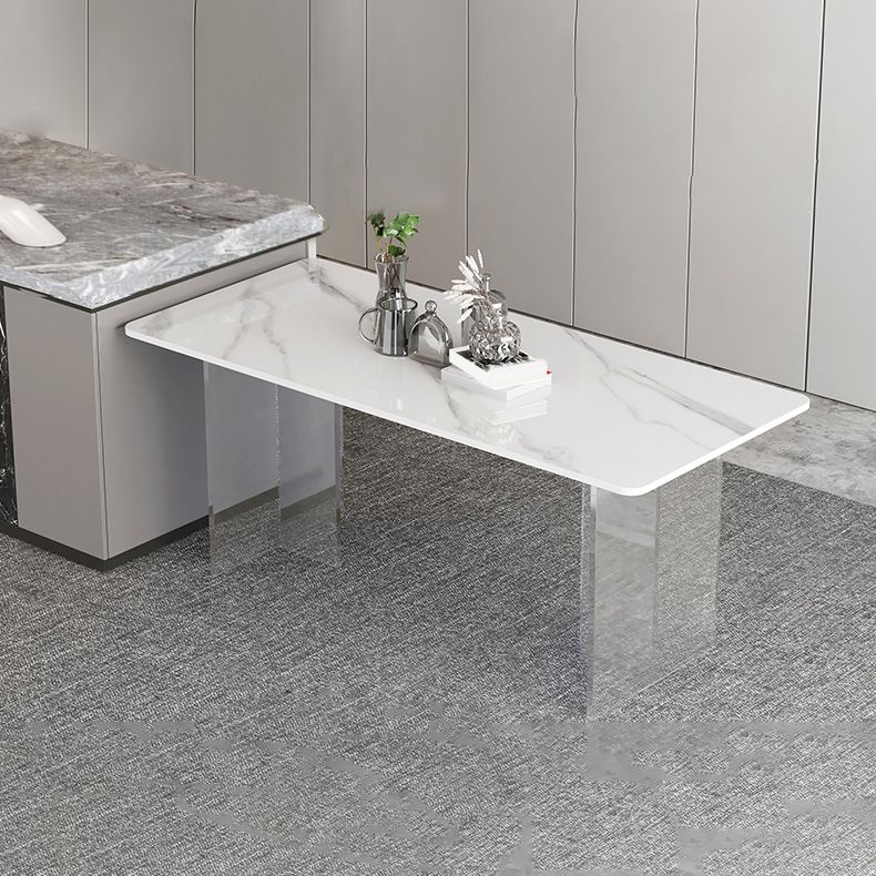 Modern Style Sintered Stone Dining Table Set 1/2/5 Pieces Dining Set