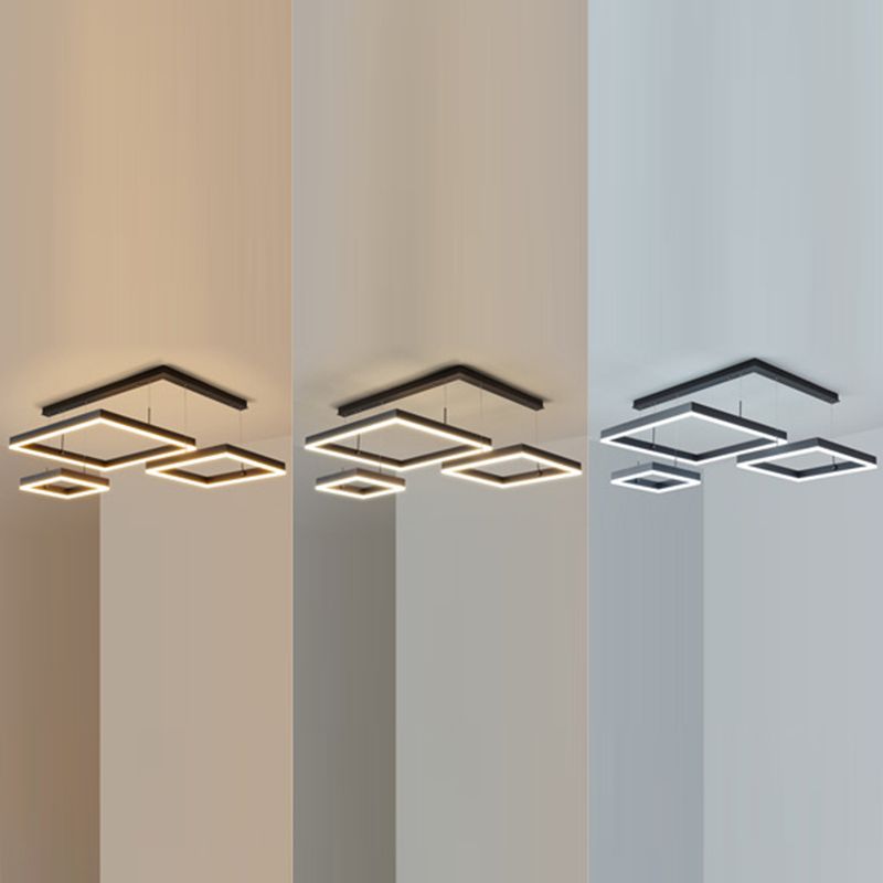 Sala de estar Luz de lámpara de la sala de estar LED de metal LED de lámpara de lámpara simple en negro