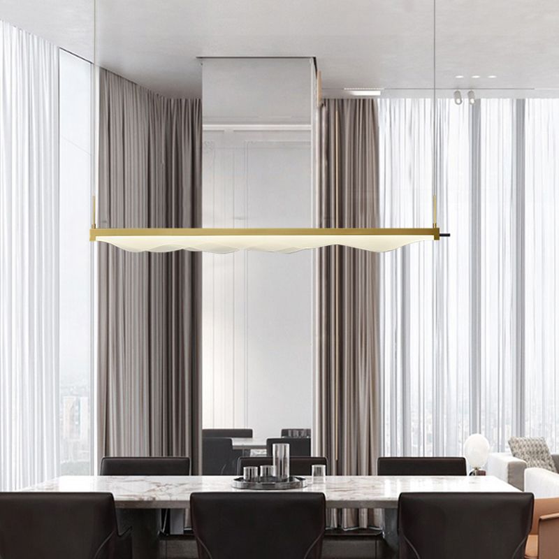 Contemporary Style Linear Island Pendants Metal Island Light Fixtures