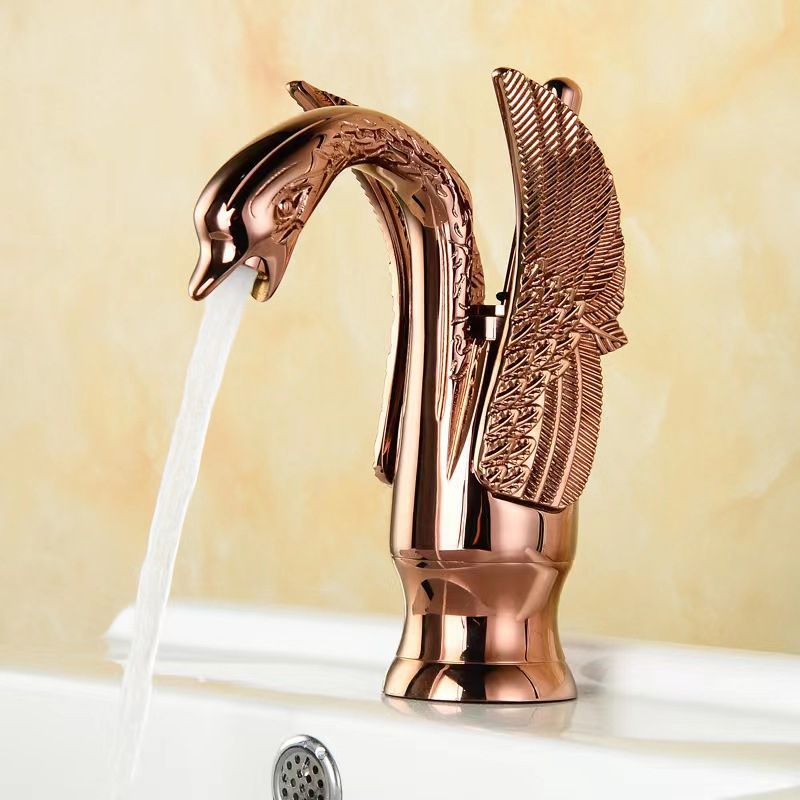 Full Brass Bathroom Vanity Faucet Hot and Cold Single Handle Basin Faucet