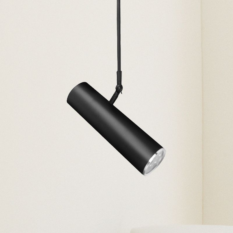 LED CILINDRO LED METAL METAL SIMPLE PARTIZAJE NEGRO CON ALTA AJUSTABLE EN CALENTE/BLANCO, 11 "/19" Altura