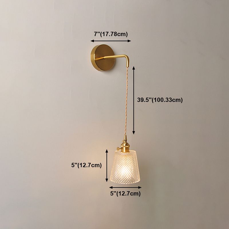 Modern Style Glass Shade Wall Light Sconce Creative Wall Light Fixture for Bedroom