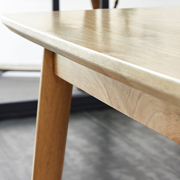 Rubberwood vaste houten eettafel 4 benen basis houten tafel voor keuken