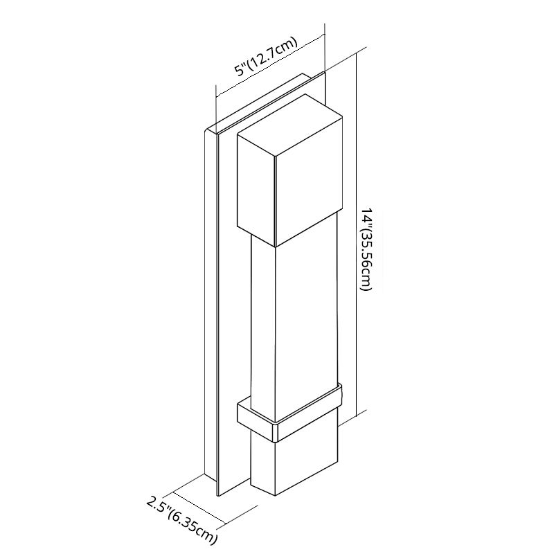 Moderne glazen rechthoekige wandwandcontino