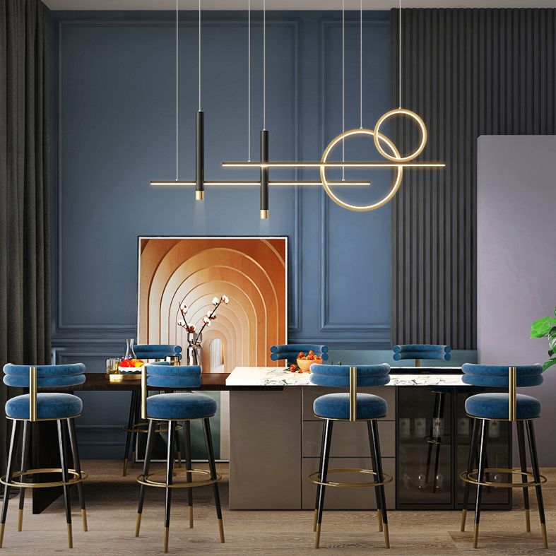 Wrought Iron LED Island Pendant Light in Modern Creative Style Silica Gel Ceiling Light for Dining Room