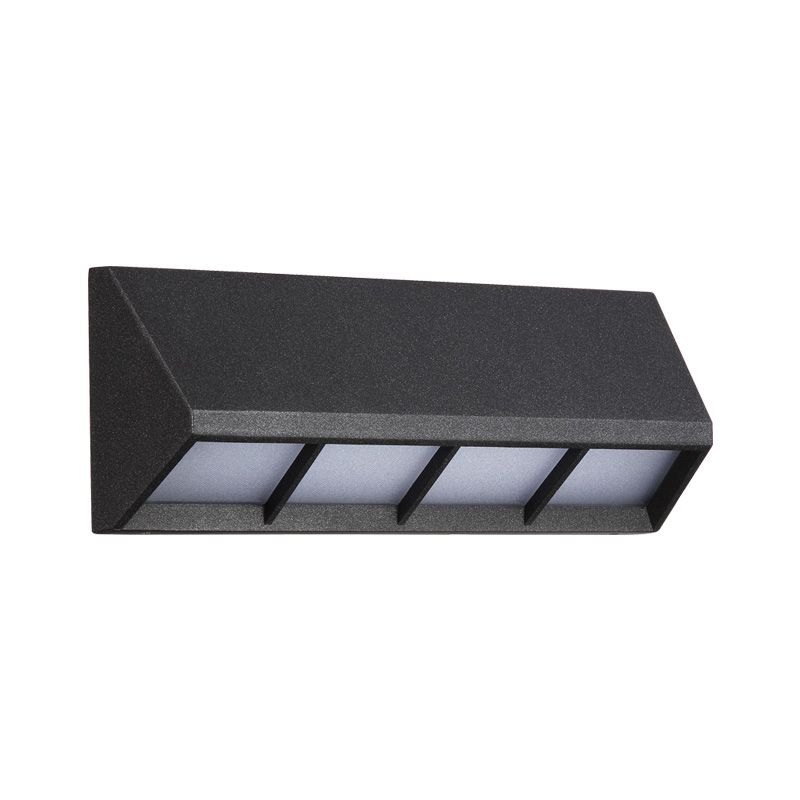 Mat zwart driehoekige prisma led sconce verlichting moderne stijl metalen wandlicht voor buiten