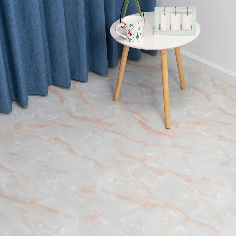 Modern Vinyl Tile Plastic Peel and Stick Marble Look Fade Resistant Tile Flooring