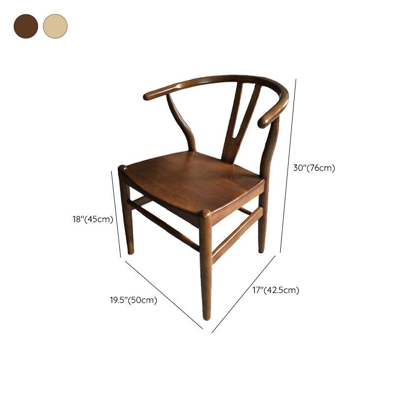 Solid Wood Frame Dining Arm Chair Modern Indoor Chair for Dining Room