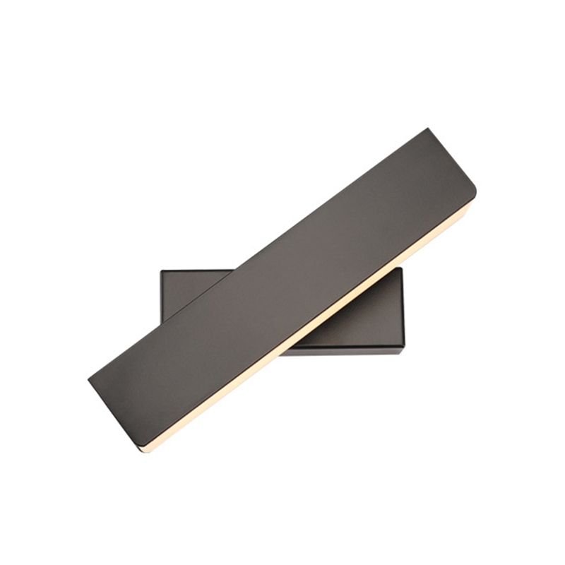 10" Wide Rectangular Acrylic LED Wall Lamp Modern Style Rotatable Bedside Light for Bedroom