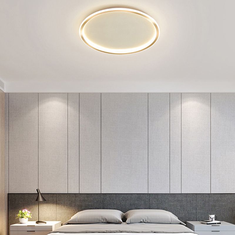 Circular Flush Mount Light Fixtures Modern Aluminum Flushmount