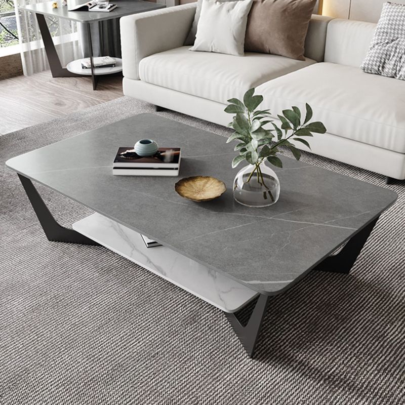 Slate Rectangular Coffee Table Minimalist Modern Coffee Table