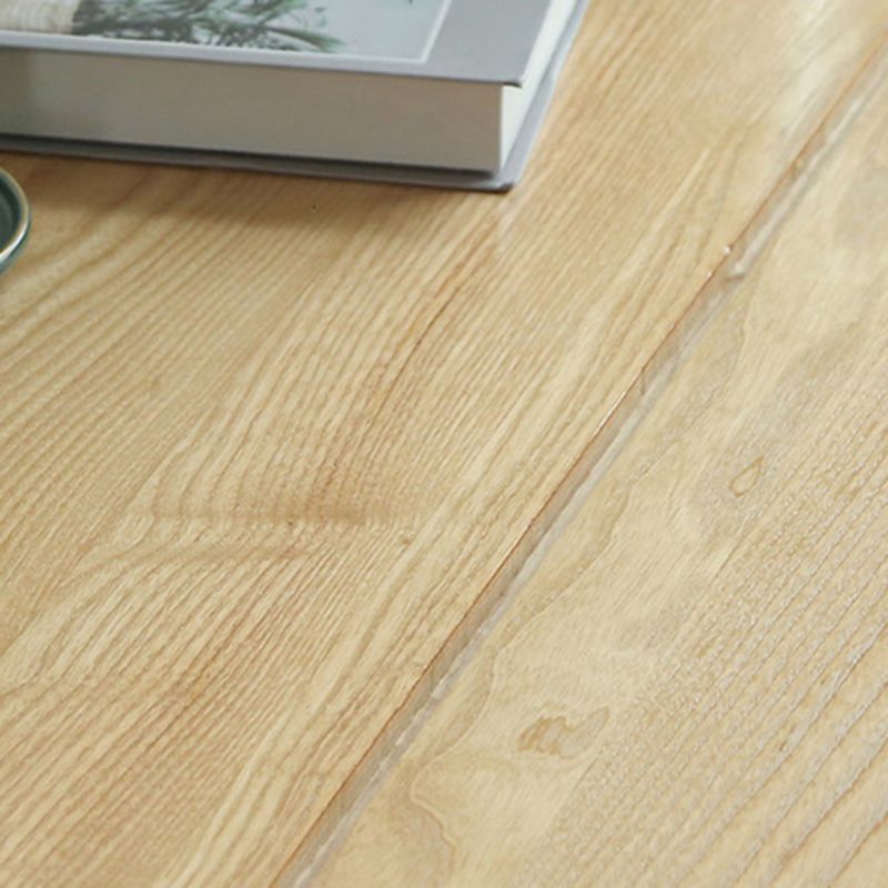 Pine Solid Wood Dining Table Rectangle Dining Table with Double Pedestal Base