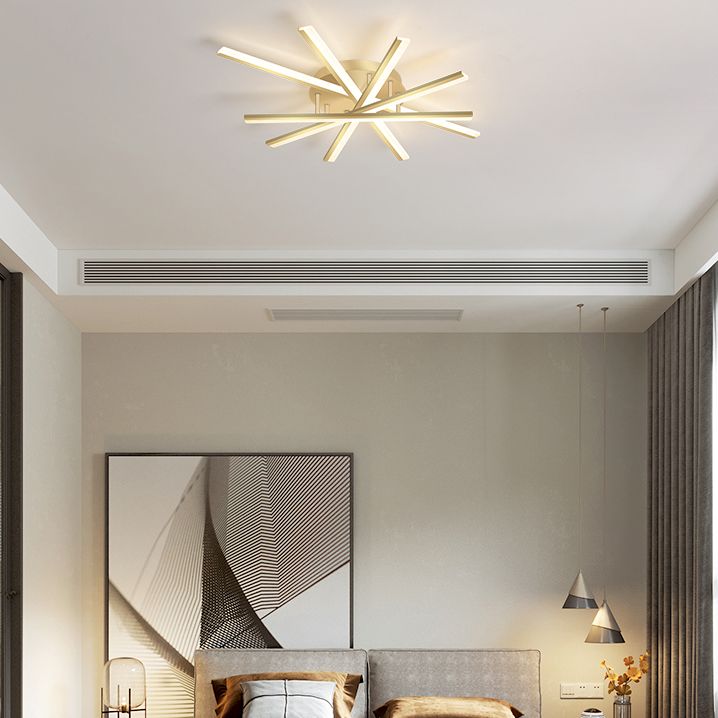 Luces de techo montados con rubor Sputnik LED Simplicidad de iluminación para dormitorio