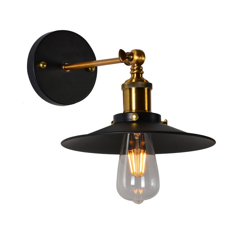 Industrial Style Wall Sconce Metal 1 Light Sconces for Living Room