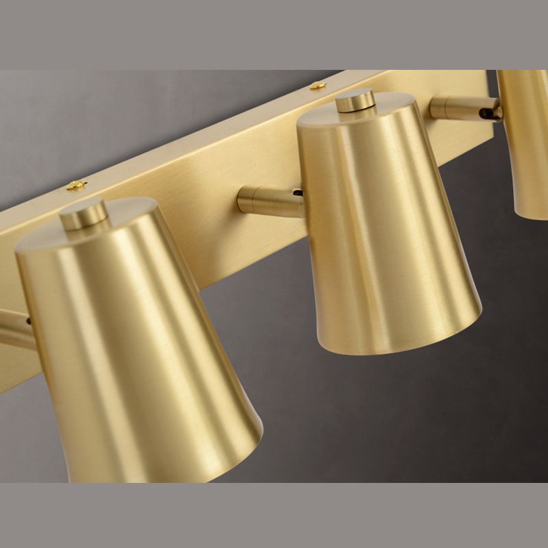 Cono a forma di parete leggera applique in metallo nordico monte da parete da parete lampada in oro