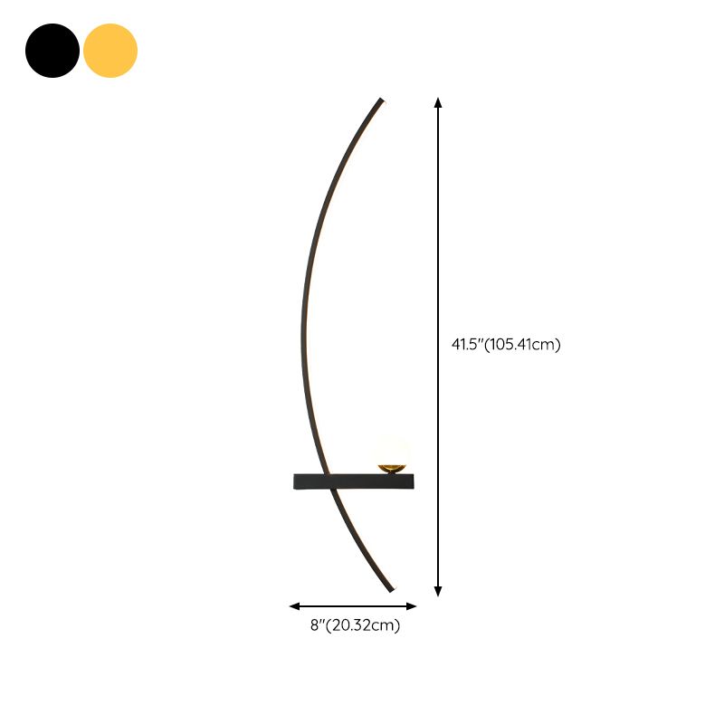 Metal Linear Shape Wall Light Modern Style 2-Lights Wall Mount Light Fixture