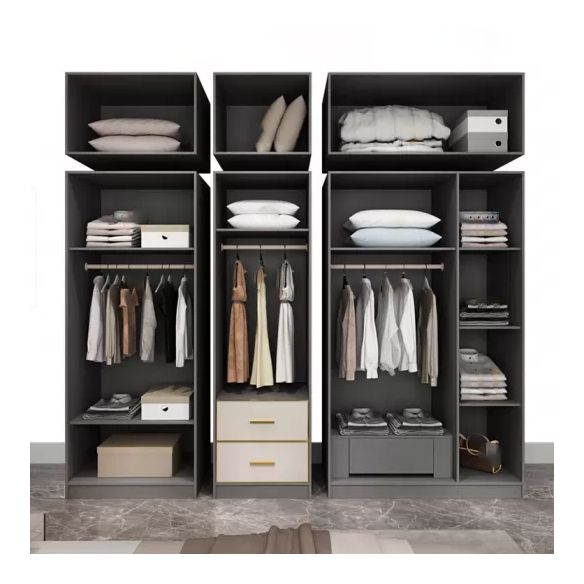 Wooden Wardrobe Cabinet with Soft Close Doors Hinged Wardrobe Armoire