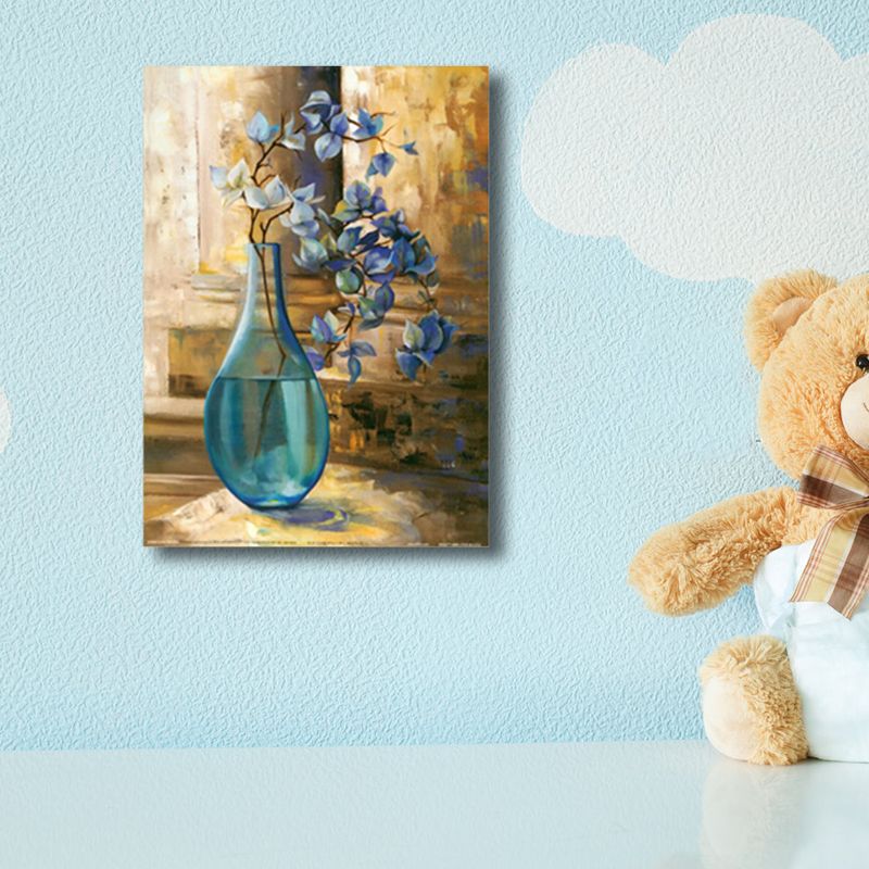 Zachte kleur bloem canvas print schilderijen hedendaagse getextureerde muur decor voor slaapkamer