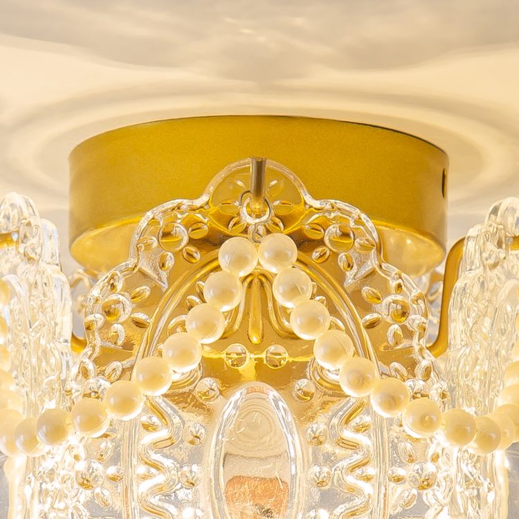 Nordic Cylinder Semi Flush Ceiling Light Glass Aisle Ceiling Flush Mount