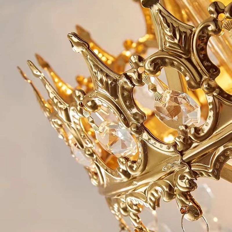 Modern Style Metal Wall Sconce Crystal Shade Wall Light for Dining Room