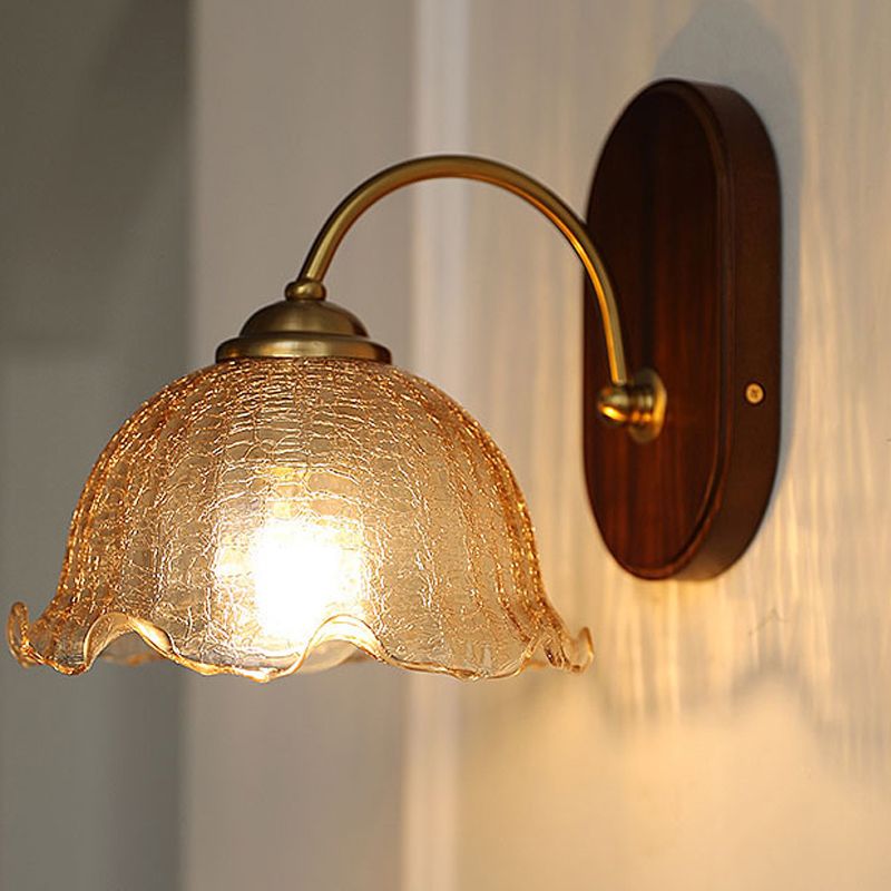 Minimalist Glass Shade Wall Light Fixture Modern Wall Light Sconce for Bedroom