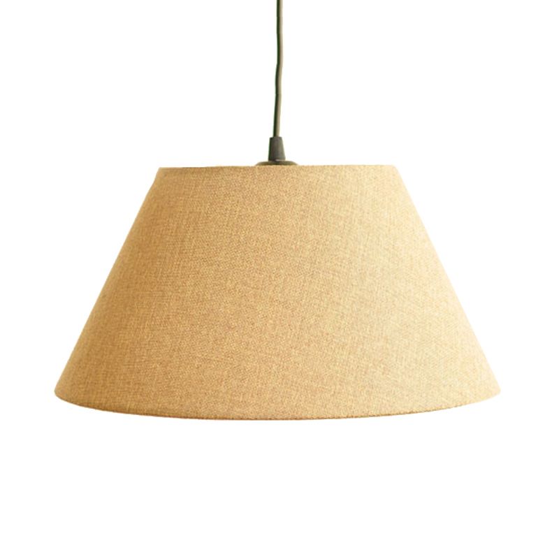 Pendentif à cône classique 1 tissu léger pendant luminaire en blanc / café / rouge rose pour salon