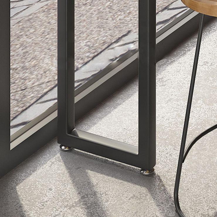 Contemporary Indoor Pub Set 1/7 Pcs Bar Table and Stools with Solid Wood Top