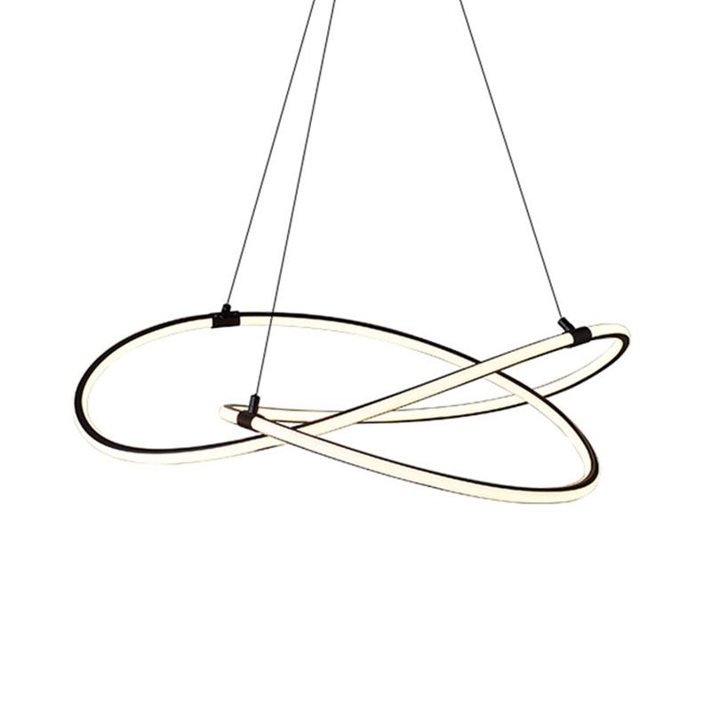 Modern Style Twist Shape Pendant Chandelier Metal 1 Light Chandelier Light