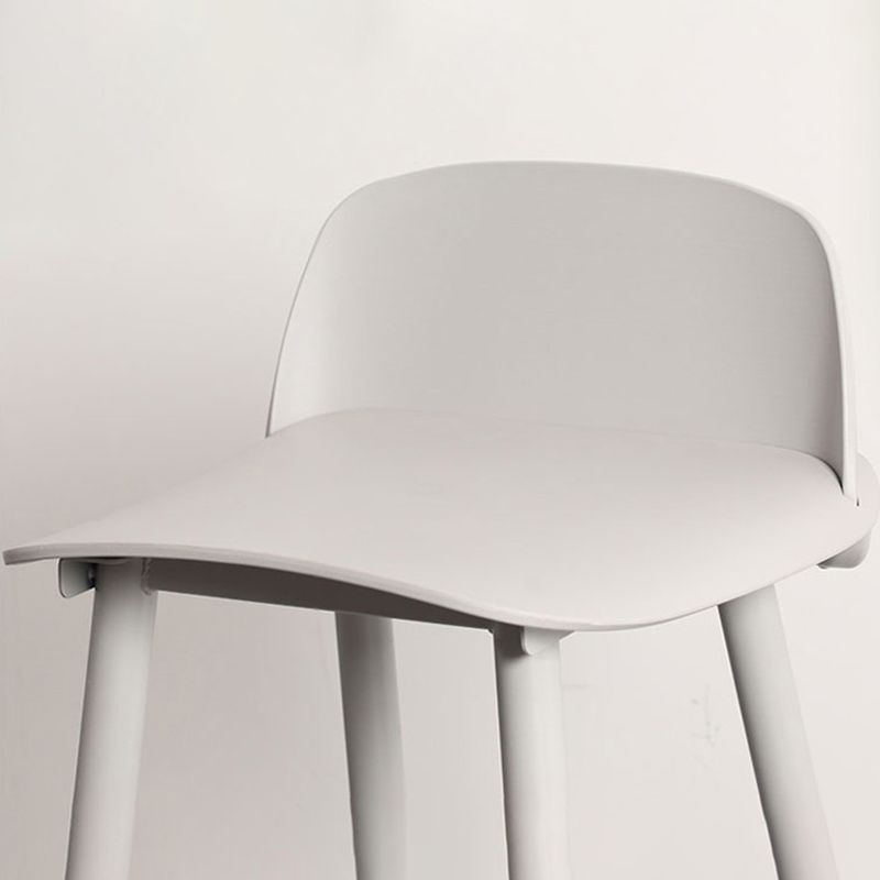 Nordic Armless Backrest Counter Stool Iron Cafe Bar Stool with Acrylic Seat