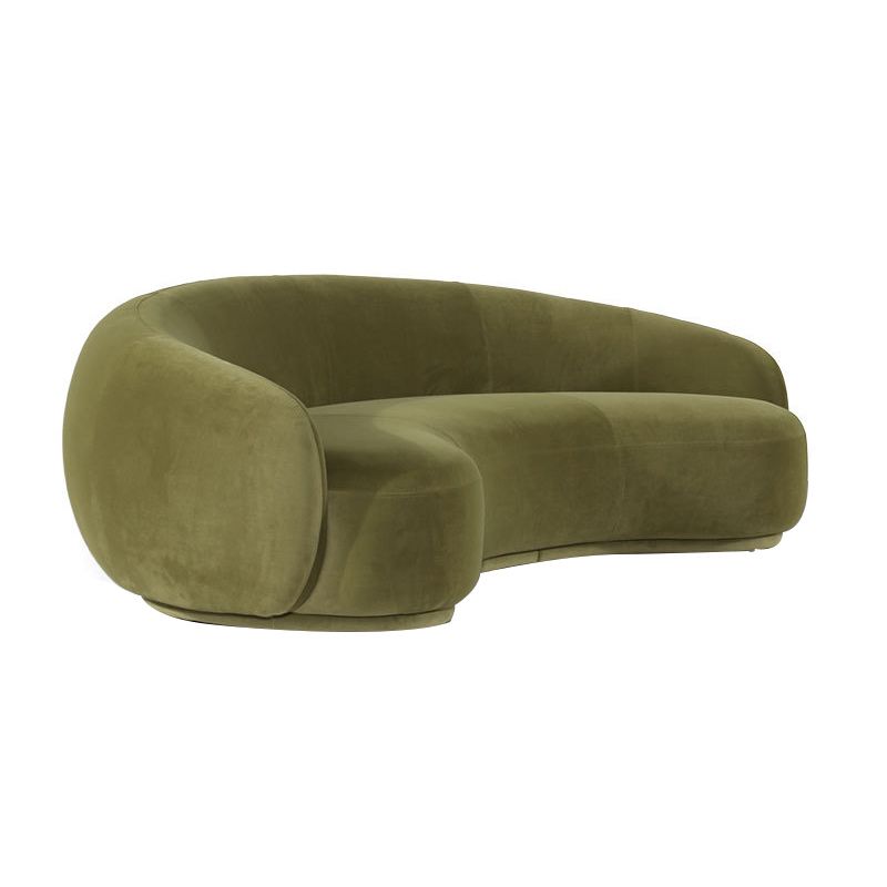 Contemporary Stationary Fabric 3 Seater Living Room Tuxedo Arm Sofa