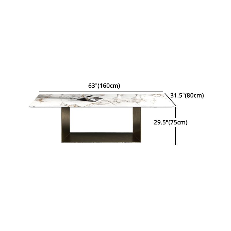 Designer Style Sintered Stone Dining Set Rectangle 1/2/3/6/7 Pieces Dining Room Table Set