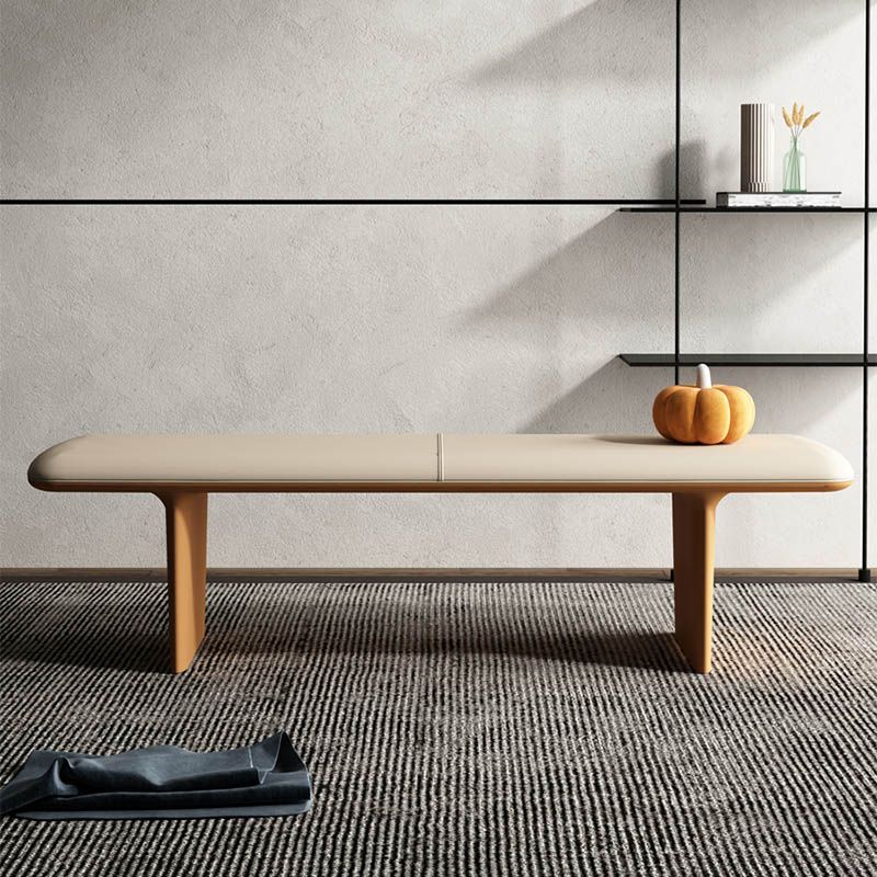 Rectangle Entryway Seating Bench Modern Upholstered Backless Bench