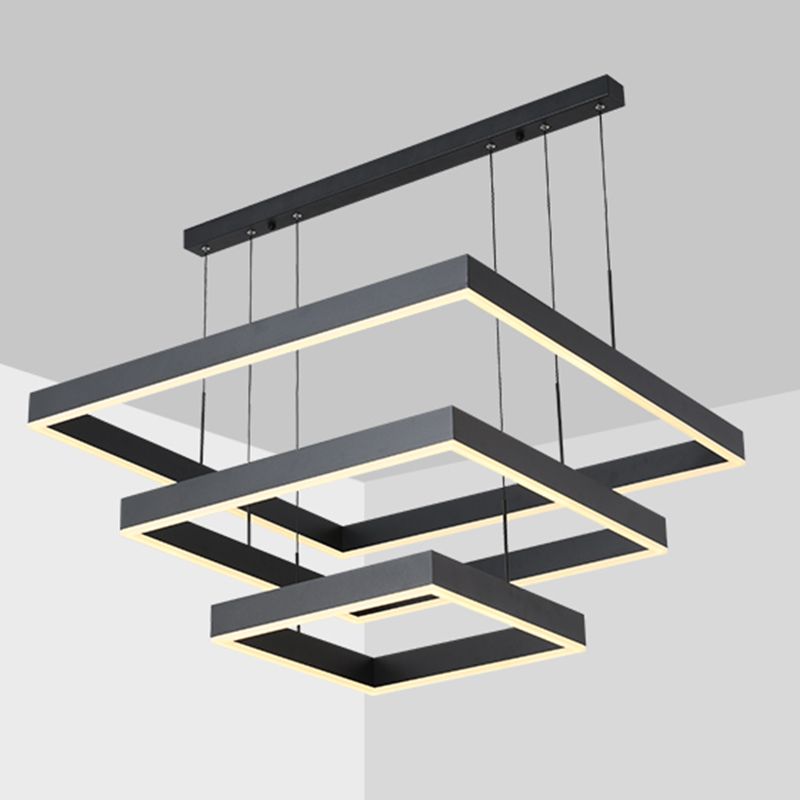 New Modern Metal LED Hanging Lamp Kit Three-tier Pendant Lighting Fixtures for Living Room