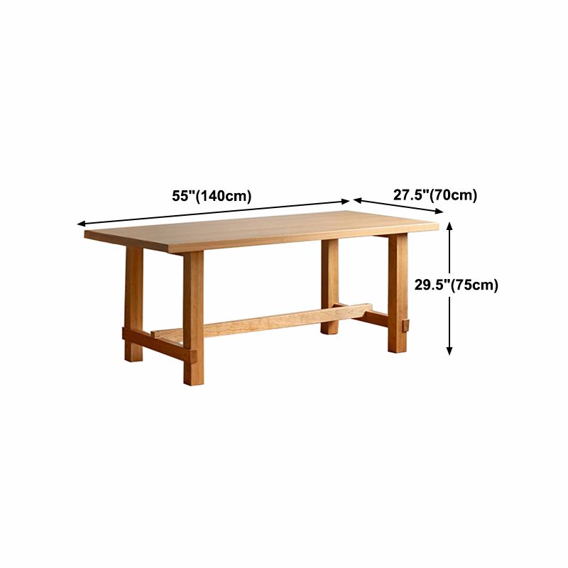 Mesa de comedor de comedor de madera contemporánea con 4 patas