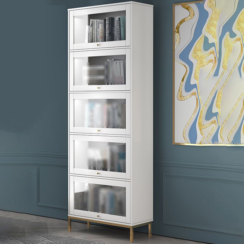 Libreria in legno fabbricata standard chiusa glam con porte di vetro