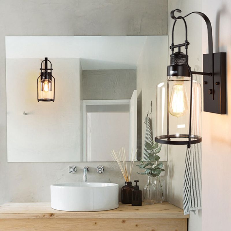 Industrielle Vintage Ein Wandleuchte Schmiedeeisenwandlicht für Innenräume