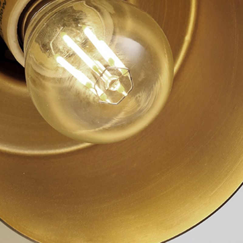 Contemporary Style Wall Light Sconce with Metallic Shade for Washroom