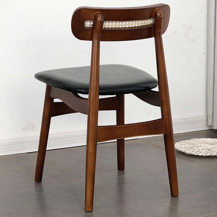 Silla lateral de madera tradicional para comedor, cocina, silla con respaldo abierto