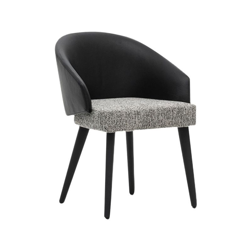 Industrial Arm Chair Metal Solid Back Dining Room Chair for Home