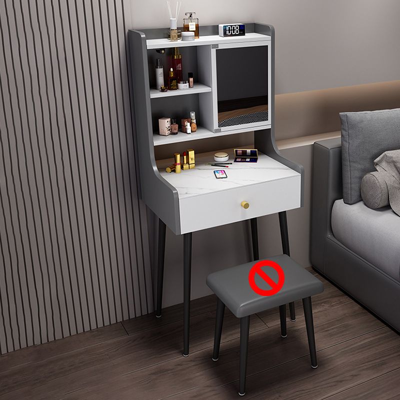 Makeup Table with 1 Drawers and Mirror 17.12" Wide Vanity Tables