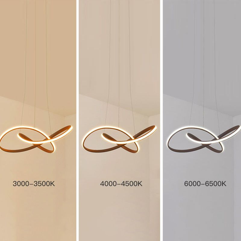 Geometric LED Adjustable Pendant Light in Modern Singular Style Aluminium Ceiling Light for Living Room