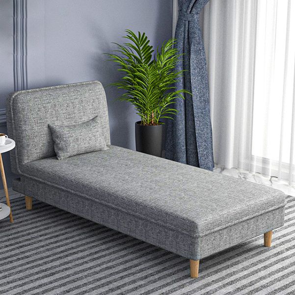 Scandinavian Armless Accent Chair 3-Position Reclining Chaise Lounge Couch