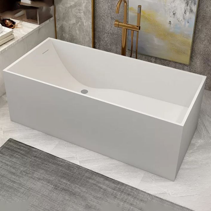 Soaking Rectangular Bathtub Antique Finish Back to Wall Bath Tub