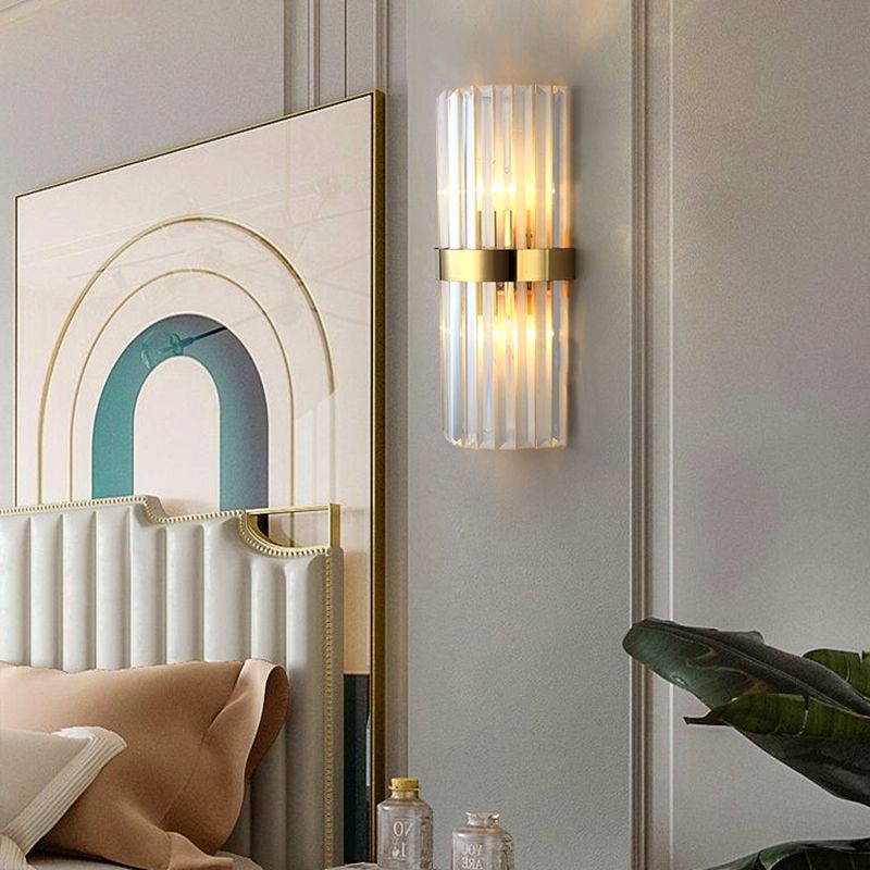Postmoderne Stilkristallwandlicht geometrische Form Wandleuchten für Schlafzimmer