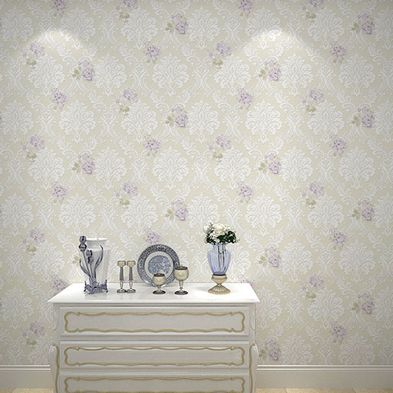 Living Room Wall Decor with Soft Color 3D Rose, 31 ft. x 20.5 in, Non-Pasted