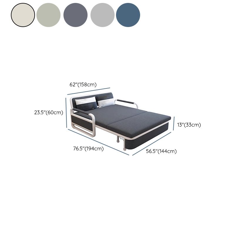 Scandinavian No Theme Metal Fabric Mattress Upholstered Storage Bed
